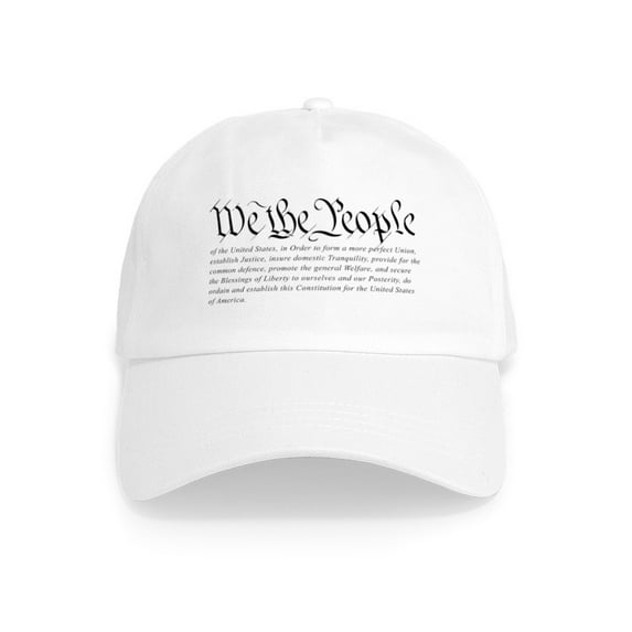 CafePress - U.S. Constitution Cap - Adjustable 100% Brushed Unisex Casual Cotton Baseball Cap, Beige, 1