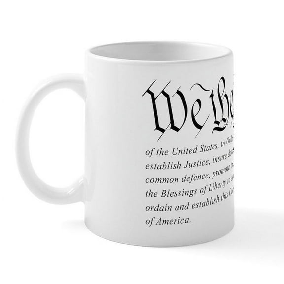 CafePress - U.S. Constitution Mug - 11 oz Ceramic Mug - Novelty Coffee Tea Cup