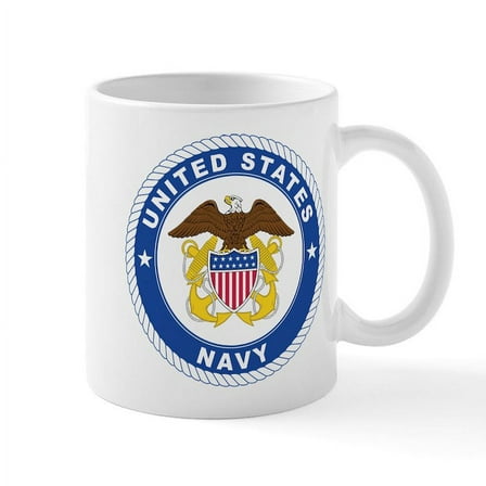 CafePress - U.S. Navy Emblem Mug - 11 oz Ceramic Mug - Novelty Coffee Tea Cup