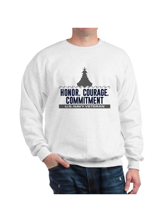 - U.S. Navy Honor Courage Commitment Sweatshirt - Crew Neck Sweatshirt