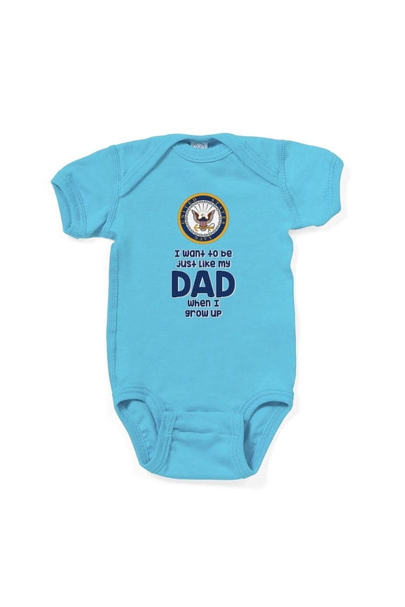 - U.S. Navy I Want To Be Like My Dad - Cute Infant Bodysuit Baby Romper - Size Newborn - 24 Months