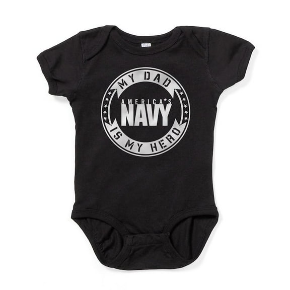 CafePress - U.S. Navy My Dad Is My Hero Body Suit - Cute Infant Bodysuit Baby Romper - Size Newborn - 24 Months