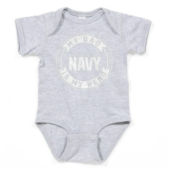 CafePress - U.S. Navy My Dad Is My Hero Body Suit - Cute Infant Bodysuit Baby Romper - Size Newborn - 24 Months