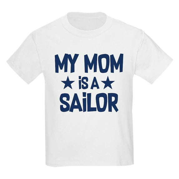 CafePress - U.S. Navy My Mom Is A Sailor Kids Light T Shirt - Light T-Shirt Kids XS-XL