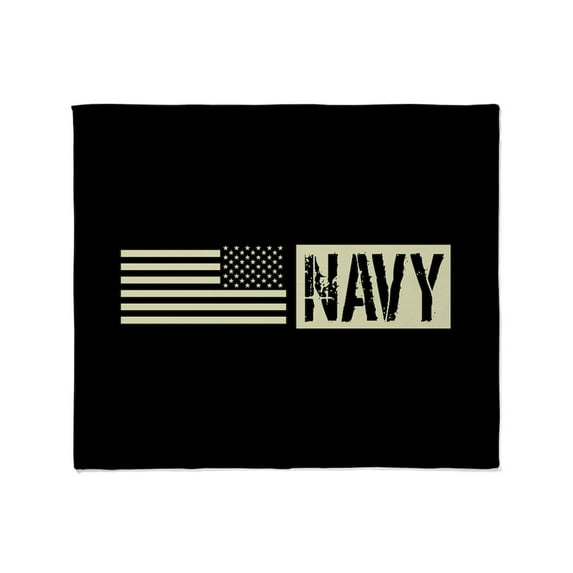 CafePress - U.S. Navy: Navy (Black Flag) Throw Blanket - Soft Fleece Throw Blanket, 50"x60" for All Ages