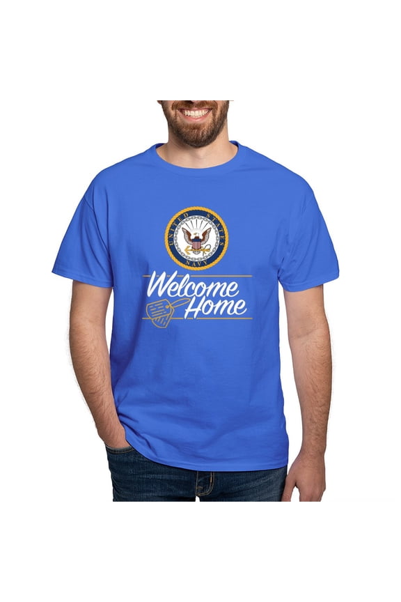 - U.S. Navy Welcome Home Dark T Shirt - Men's Classic Graphic Cotton T-Shirt