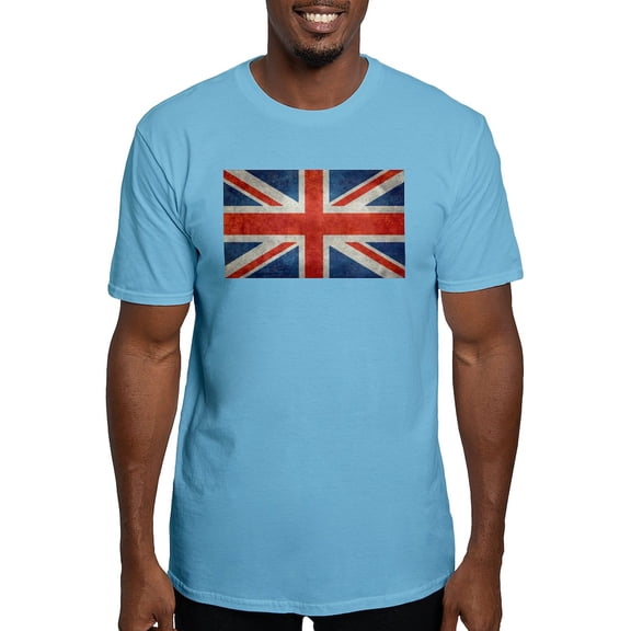 CafePress - UK British Union Jack Flag Retro Style 3:5 T Shirt - Fitted T-Shirt, Vintage Fit Soft Cotton Tee