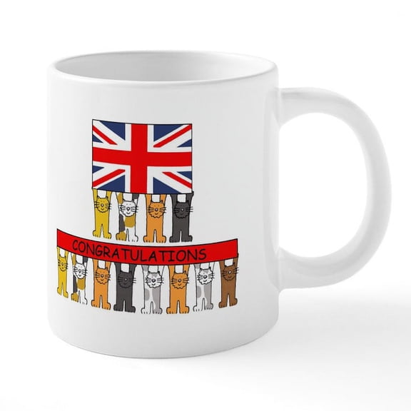CafePress - UK Citizenship Congratulations Mugs - 20 Oz White Ceramic Mega Mug