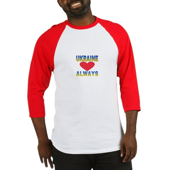 CafePress - UKRAINE ALWAYS Baseball Jersey - Cotton Baseball Jersey, 3/4 Raglan Sleeve Shirt