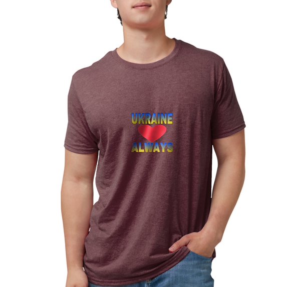 CafePress - UKRAINE ALWAYS T Shirt - Mens Tri-blend T-Shirt