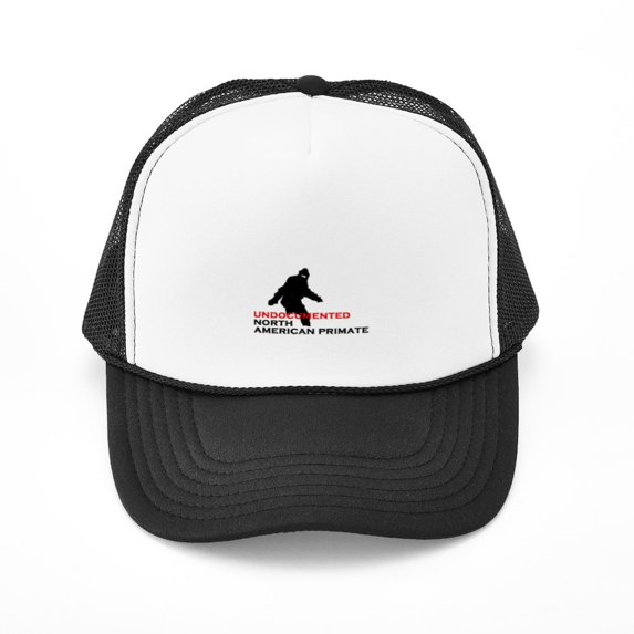 CafePress - UNDOCUMENTED NORTH AMERICAN PRIMATE - Adjustable Unisex Printed Trucker Hat with Mesh Back