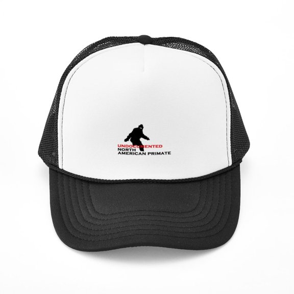 CafePress - UNDOCUMENTED NORTH AMERICAN PRIMATE - Adjustable Unisex Printed Trucker Hat with Mesh Back