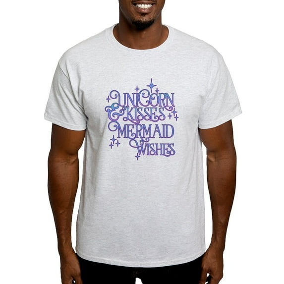 CafePress - UNICORN KISSES And MERMAID WISHES T Shirt - Men's Classic Graphic T-Shirt