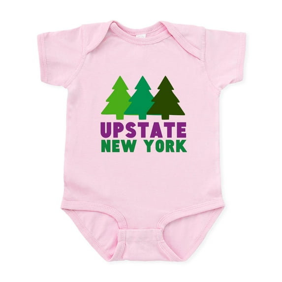 CafePress - UPSTATE NEW YORK (PINE TREES) Infant Bodysuit - Baby Light Bodysuit, Size Newborn - 24 Months