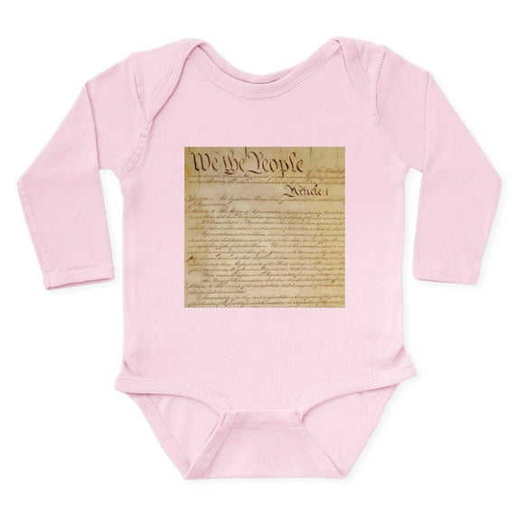 CafePress - US CONSTITUTION Body Suit - Long Sleeve Cotton Baby Bodysuit