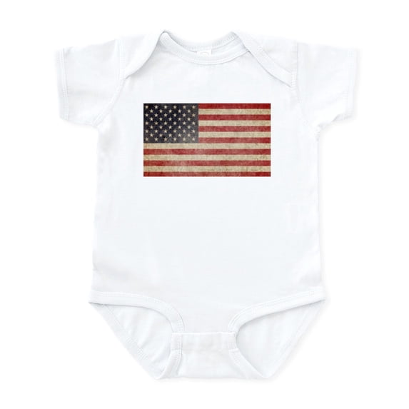 CafePress - US Faded Flag Infant Bodysuit - Baby Light Bodysuit, Size Newborn - 24 Months