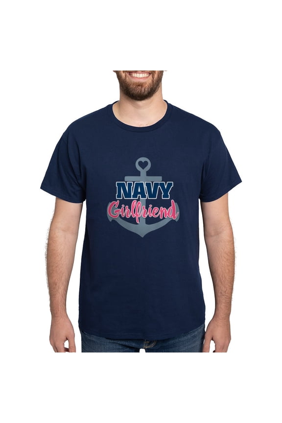 - US Navy Girlfriend Dark T Shirt - Men's Classic Graphic Cotton T-Shirt