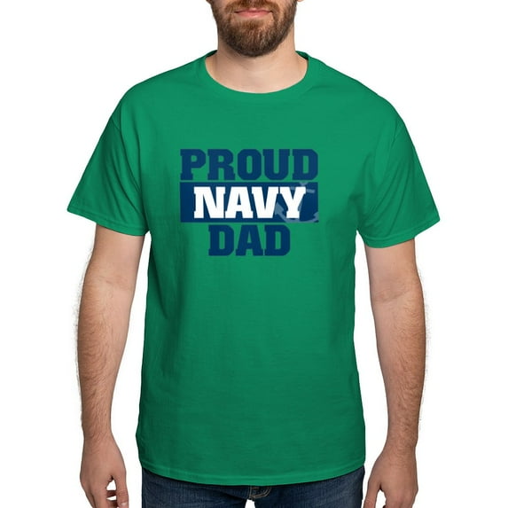 CafePress - US Navy Proud Navy Dad Dark T Shirt - Men's Classic Graphic Cotton T-Shirt