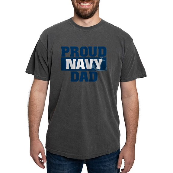 CafePress - US Navy Proud Navy Dad - Mens Comfort Colors Shirt