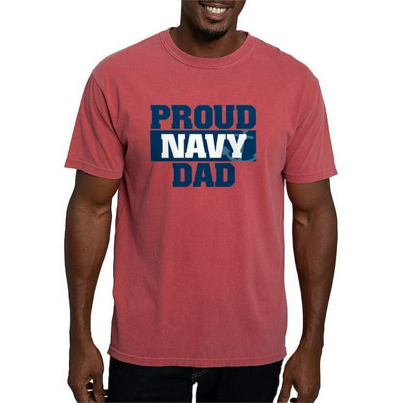 CafePress - US Navy Proud Navy Dad - Mens Comfort Colors Shirt