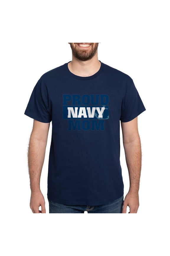 - US Navy Proud Navy Mom Dark T Shirt - Men's Classic Graphic Cotton T-Shirt