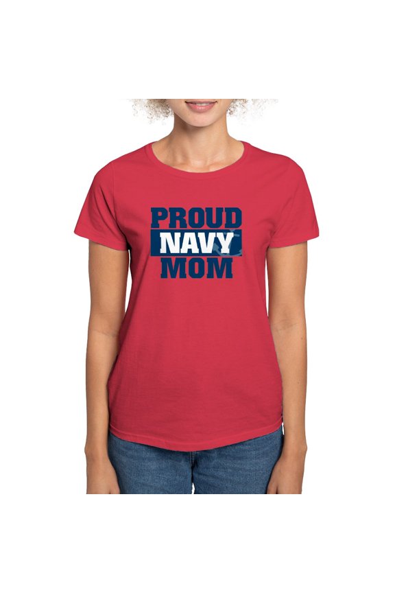- US Navy Proud Navy Mom Women's Dark T Shirt - Women's Traditional Fit Dark T-Shirt