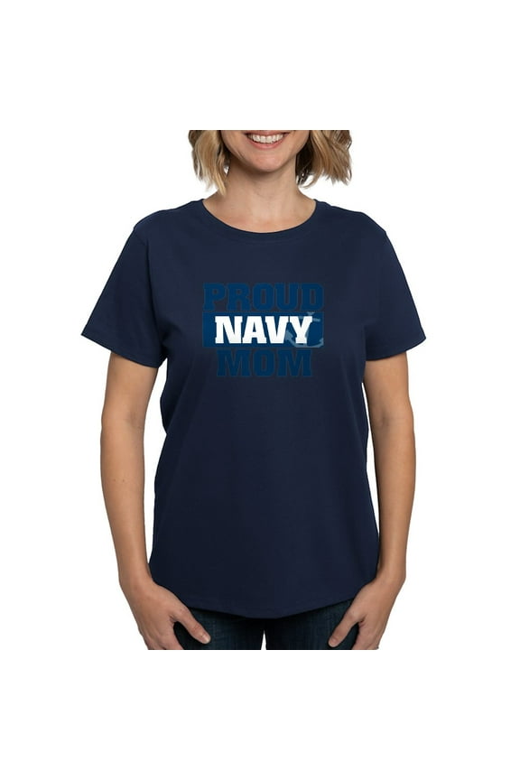 - US Navy Proud Navy Mom Women's Dark T Shirt - Women's Traditional Fit Dark T-Shirt