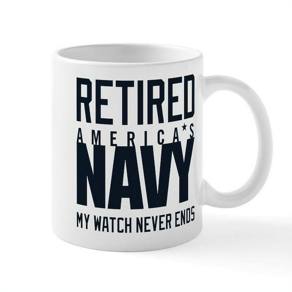 CafePress - US Navy Retired Not Decommission - 11 oz Ceramic Mug - Novelty Coffee Tea Cup