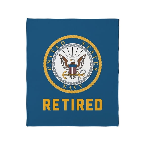 CafePress - US Navy Retired Throw Blanket - Soft Fleece Throw Blanket, 50"x60" for All Ages