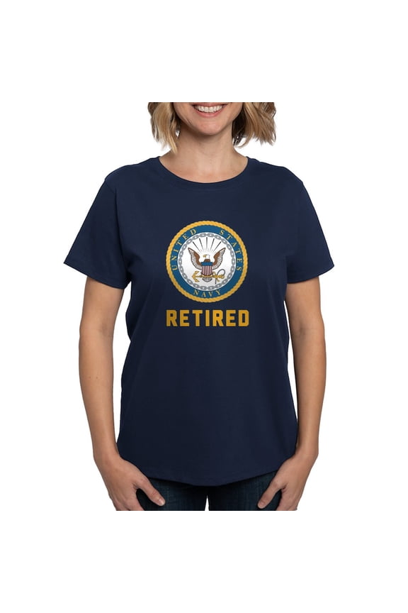- US Navy Retired Women's Dark T Shirt - Women's Traditional Fit Dark T-Shirt