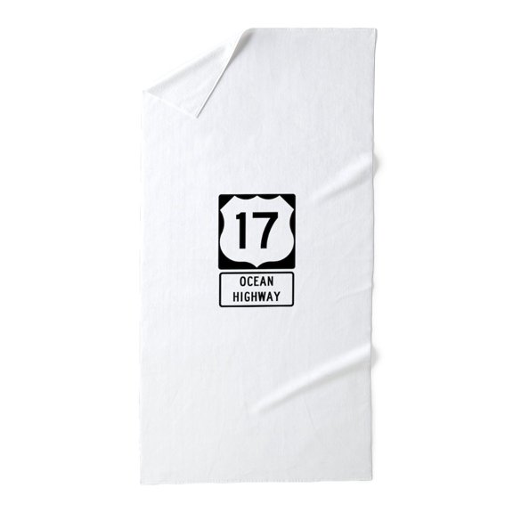 CafePress - US Route 17 Ocean Highway - Large Beach Towel, Soft 30"x60" Towel with Unique Design