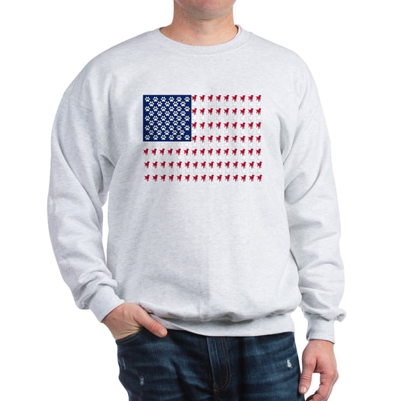 CafePress - USA Dog Flag Jumper - Crew Neck Sweatshirt