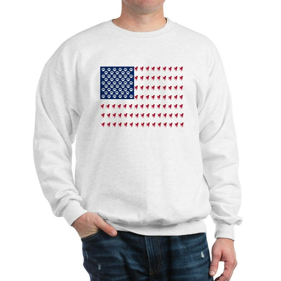 CafePress - USA Dog Flag Jumper - Crew Neck Sweatshirt