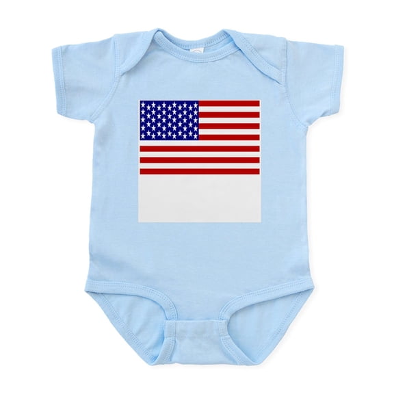 CafePress - USA Flag 4 Infant Creeper - Baby Light Bodysuit, Size Newborn - 24 Months