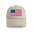 thumbnail image 1 of CafePress - USA Flag Cap - Adjustable 100% Brushed Unisex Casual Cotton Baseball Cap, Beige, 1, 1 of 2