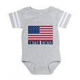 thumbnail image 1 of CafePress - USA Flag - Cute Infant Baby Football Bodysuit, 1 of 3