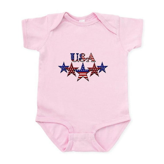 CafePress - USA Infant Bodysuit - Baby Light Bodysuit, Size Newborn - 24 Months