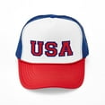 thumbnail image 1 of CafePress - USA Logo - Adjustable Unisex Printed Trucker Hat with Mesh Back, 1 of 10