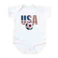 thumbnail image 1 of CafePress - USA Soccer Body Suit - Baby Light Bodysuit, Size Newborn - 24 Months, 1 of 4
