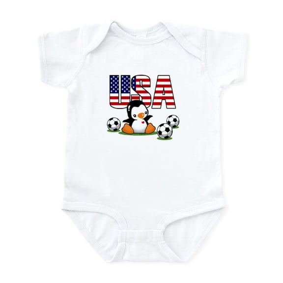 CafePress - USA Soccer Body Suit - Baby Light Bodysuit, Size Newborn - 24 Months