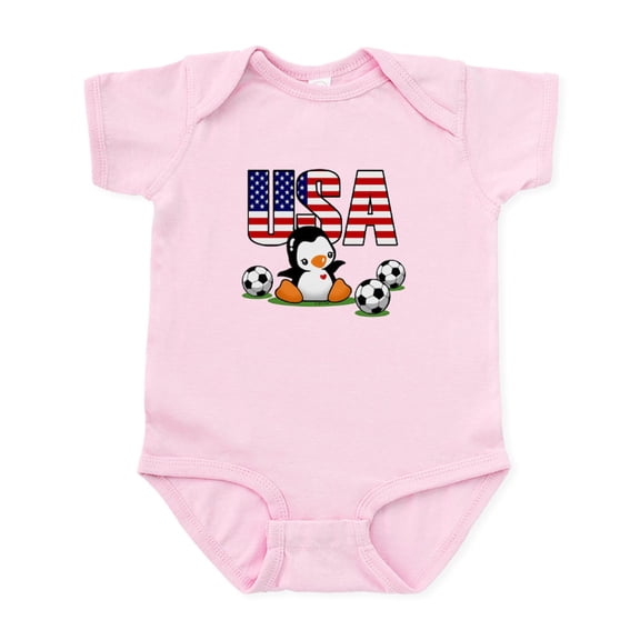 CafePress - USA Soccer Body Suit - Baby Light Bodysuit, Size Newborn - 24 Months