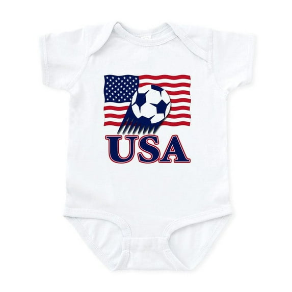 CafePress - USA Soccer Infant Bodysuit - Baby Light Bodysuit, Size Newborn - 24 Months