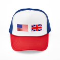 thumbnail image 1 of CafePress - USA / UK Flags - Adjustable Unisex Printed Trucker Hat with Mesh Back, 1 of 10