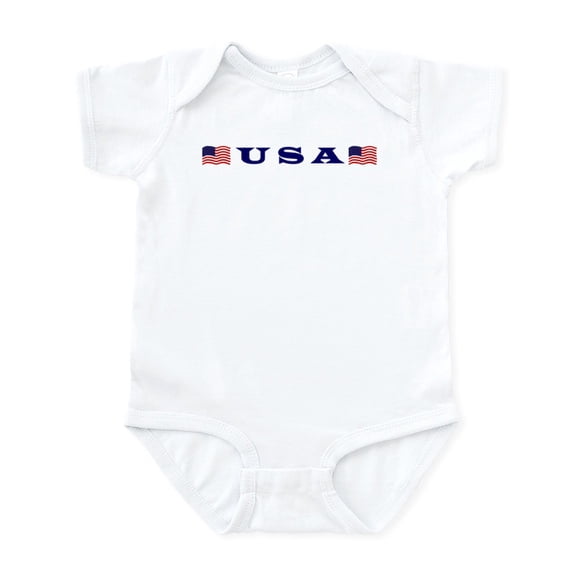 CafePress - USA Wear Infant Bodysuit - Baby Light Bodysuit, Size Newborn - 24 Months