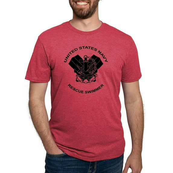 CafePress - USN Rescue Swimmer T Shirt - Mens Tri-blend T-Shirt