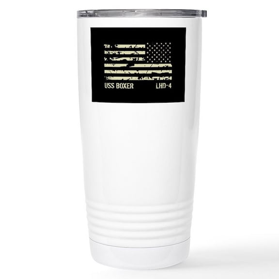 CafePress - USS Boxer Stainless Steel Travel Mug - Insulated Stainless Steel Travel Tumbler 20 oz.