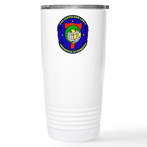 CafePress - USS Cleveland LPD 7 Navy Ship Stainless Steel Trav - Insulated Stainless Steel Travel Tumbler 20 oz.
