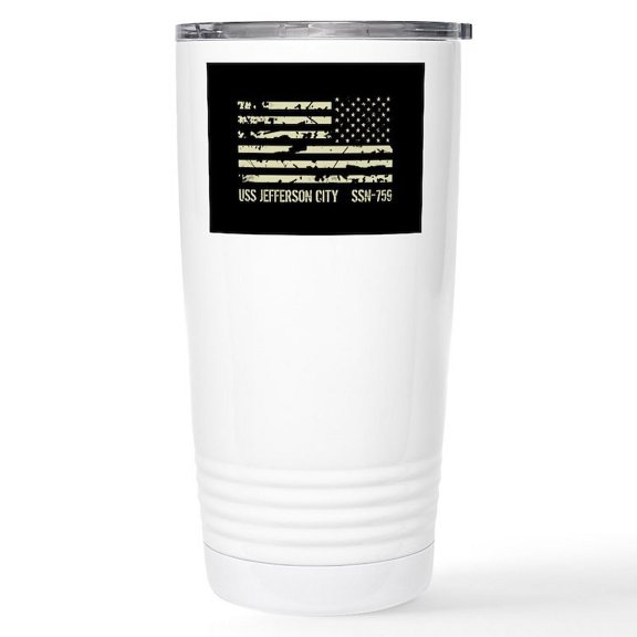 CafePress - USS Jefferson City Stainless Steel Travel Mug - Insulated Stainless Steel Travel Tumbler 20 oz.