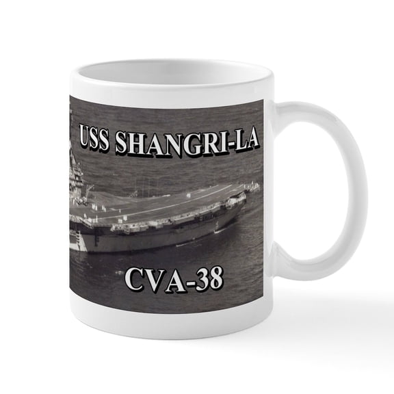 CafePress - USS Shangri La CVA 38 Mugs - 11 oz Ceramic Mug - Novelty Coffee Tea Cup