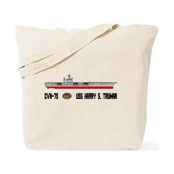 CafePress - USS Truman CVN 75 Tote Bag - Unisex Canvas Tote Bag, Beige, 1-Piece